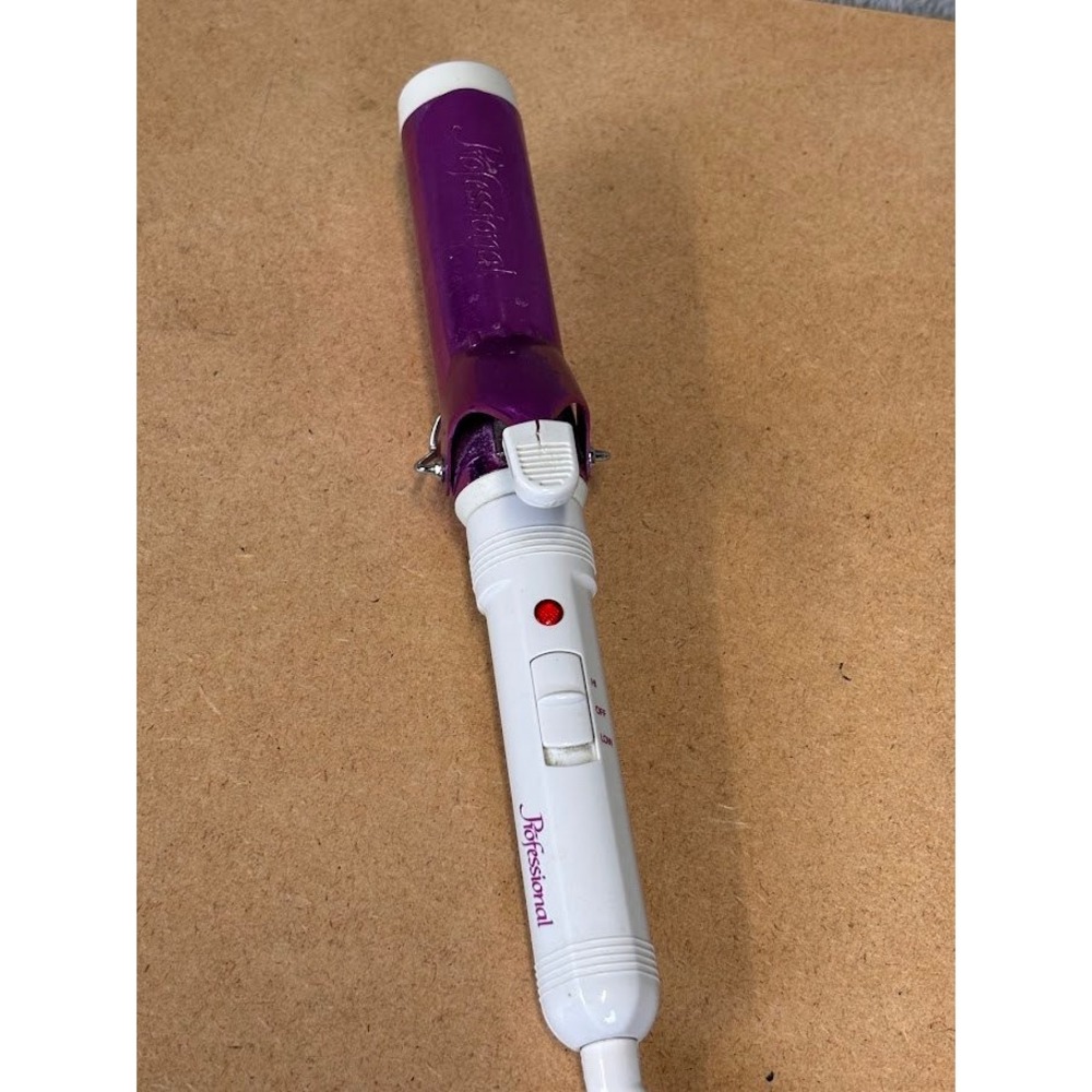 Professional DS-883I/12 Purple Metallic Curling Iron White Handle High Low Heat